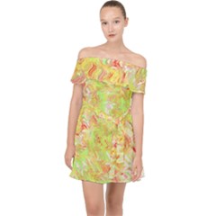 Off Shoulder Chiffon Dress 
