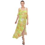 Watercolor Autumn (2) Maxi Chiffon Cover Up Dress