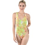 Watercolor Autumn (2) High Leg Strappy Swimsuit