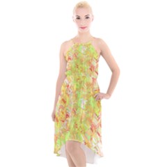 High-Low Halter Chiffon Dress  