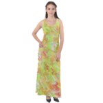 Watercolor Autumn (2) Sleeveless Velour Maxi Dress