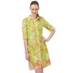 Watercolor Autumn (2) Long Sleeve Mini Shirt Dress