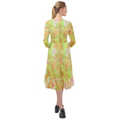 Ruffle End Midi Chiffon Dress 