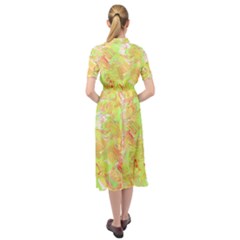 Keyhole Neckline Chiffon Dress 