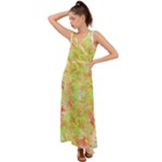 Watercolor Autumn (2) V-Neck Chiffon Maxi Dress
