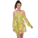 Watercolor Autumn (2) Kimono Sleeves Boho Dress