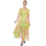 Watercolor Autumn (2) Waist Tie Boho Maxi Dress