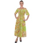 Watercolor Autumn (2) Shoulder Straps Boho Maxi Dress 