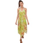 Watercolor Autumn (2) Halter Tie Back Dress 