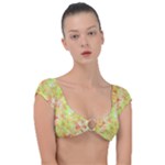 Watercolor Autumn (2) Cap Sleeve Ring Bikini Top