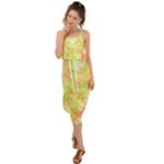 Watercolor Autumn (2) Waist Tie Cover Up Chiffon Dress