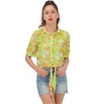 Watercolor Autumn (2) Tie Front Shirt 