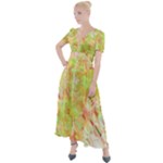 Watercolor Autumn (2) Button Up Short Sleeve Maxi Dress