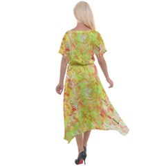Cross Front Sharkbite Hem Maxi Dress 
