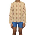 Classic Earthtone Argyle (2) Kids  Long Sleeve Swimwear