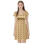 Classic Earthtone Argyle (2) Short Sleeve Skater Dress
