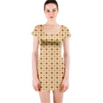 Classic Earthtone Argyle (2) Short Sleeve Bodycon Dress