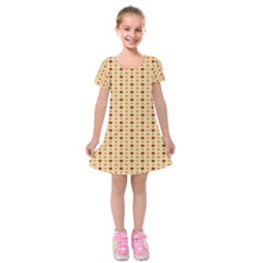 Classic Earthtone Argyle (2) Kids  Short Sleeve Velvet Dress from ArtsNow.com