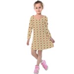 Classic Earthtone Argyle (2) Kids  Long Sleeve Velvet Dress