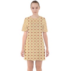 Sixties Short Sleeve Mini Dress 
