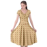 Classic Earthtone Argyle (2) Cap Sleeve Wrap Front Dress