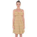 Classic Earthtone Argyle (2) Ruffle Detail Chiffon Dress