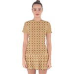 Classic Earthtone Argyle (2) Drop Hem Mini Chiffon Dress