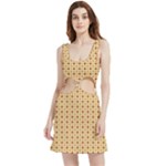 Classic Earthtone Argyle (2) Velvet Cutout Dress