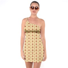 One Shoulder Ring Trim Bodycon Dress 