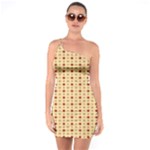 Classic Earthtone Argyle (2) One Soulder Bodycon Dress