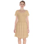 Classic Earthtone Argyle (2) Short Sleeve Bardot Dress
