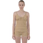 Classic Earthtone Argyle (2) Tie Front Two Piece Tankini