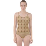 Classic Earthtone Argyle (2) Cut Out Top Tankini Set