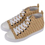Classic Earthtone Argyle (2) Women s Mid-Top Canvas Sneakers