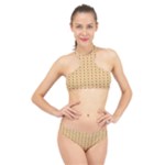 Classic Earthtone Argyle (2) High Neck Bikini Set