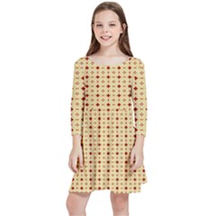 Kids  Quarter Sleeve Skater Dress 