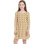 Classic Earthtone Argyle (2) Kids  Quarter Sleeve Skater Dress