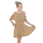 Classic Earthtone Argyle (2) Kids  Shoulder Cutout Chiffon Dress