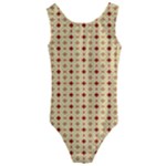 Classic Earthtone Argyle (2) Kids  Cut-Out Back One Piece Swimsuit