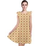 Classic Earthtone Argyle (2) Tie Up Tunic Dress