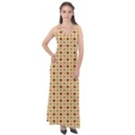 Classic Earthtone Argyle (2) Sleeveless Velour Maxi Dress