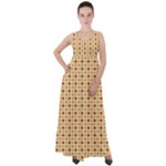 Classic Earthtone Argyle (2) Empire Waist Velour Maxi Dress