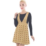 Classic Earthtone Argyle (2) Plunge Pinafore Velour Dress