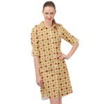 Classic Earthtone Argyle (2) Long Sleeve Mini Shirt Dress