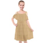 Classic Earthtone Argyle (2) Kids  Cut Out Shoulders Chiffon Dress