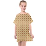 Classic Earthtone Argyle (2) Kids  One Piece Chiffon Dress