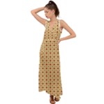 Classic Earthtone Argyle (2) V-Neck Chiffon Maxi Dress