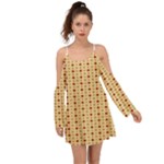 Classic Earthtone Argyle (2) Kimono Sleeves Boho Dress