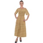 Classic Earthtone Argyle (2) Shoulder Straps Boho Maxi Dress 