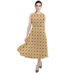 Classic Earthtone Argyle (2) Round Neck Boho Dress